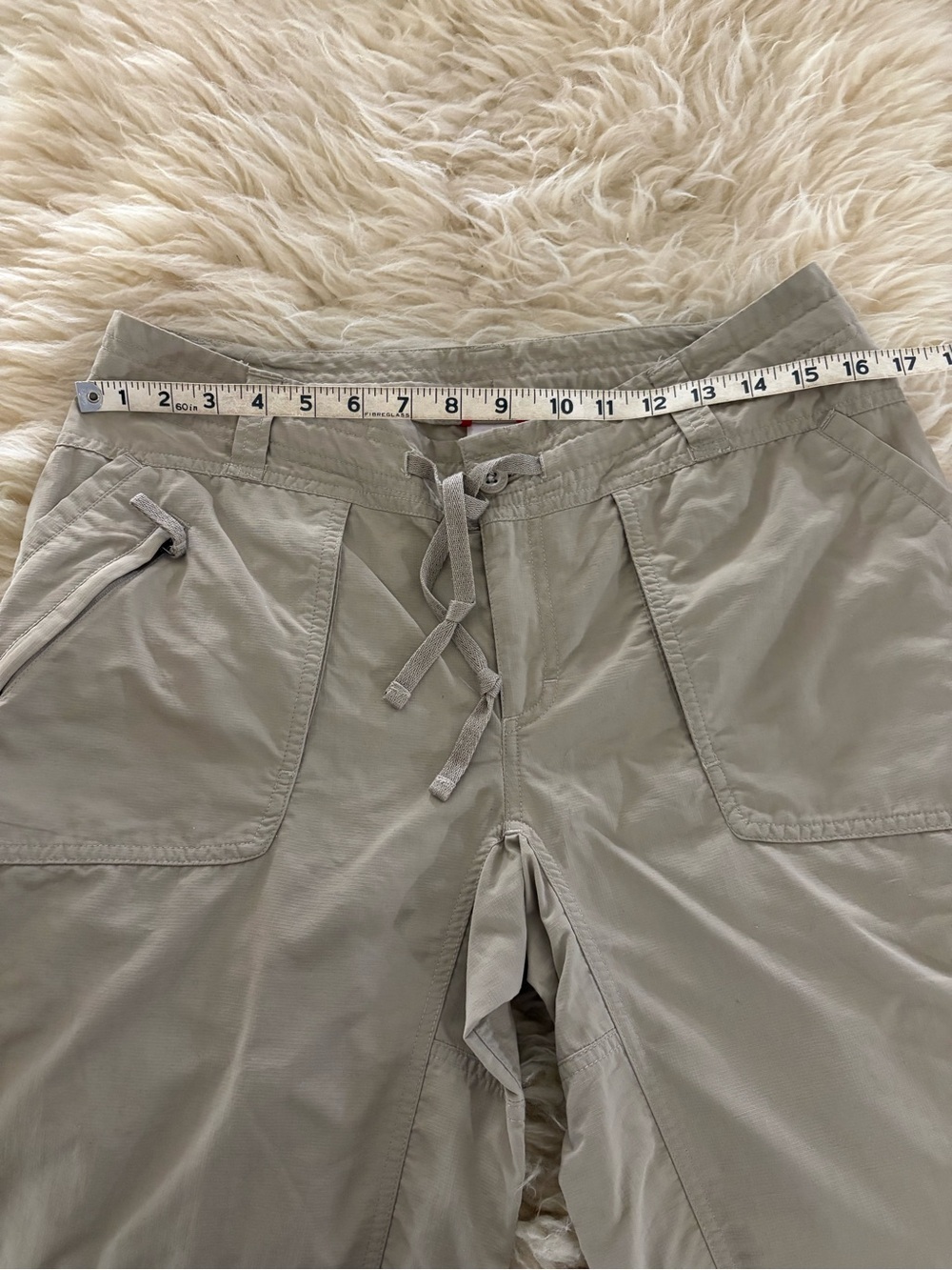 The North Face Khaki Drawstring Nylon Hiking Pants - Picture 3 of 8